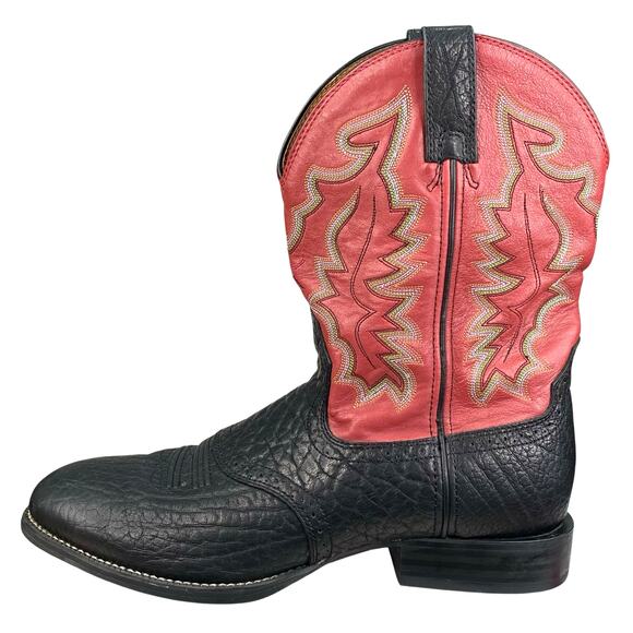 Twisted X Men’s Black Red Leather Cowboy Boot Size US 12 D - Picture 3 of 11